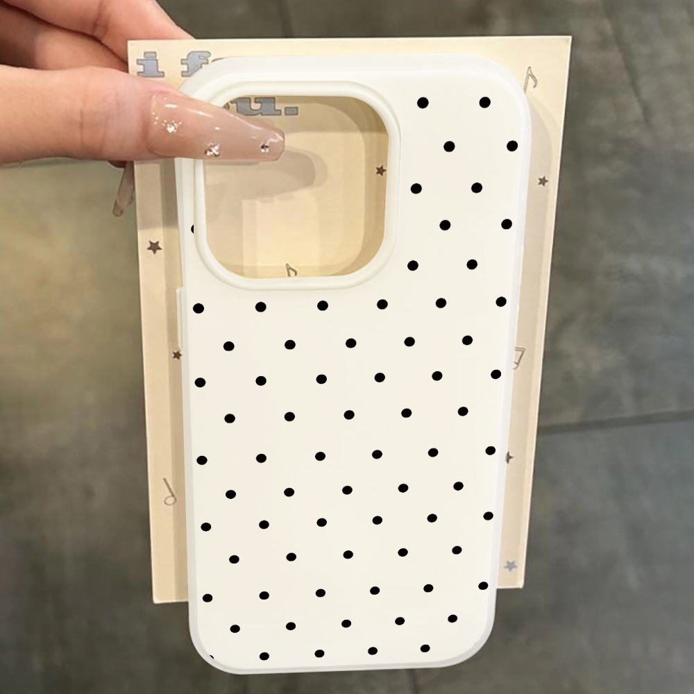 Samsung Galaxy A55 - Minimalistische Polka Dot Stofdichte Hoes Voor