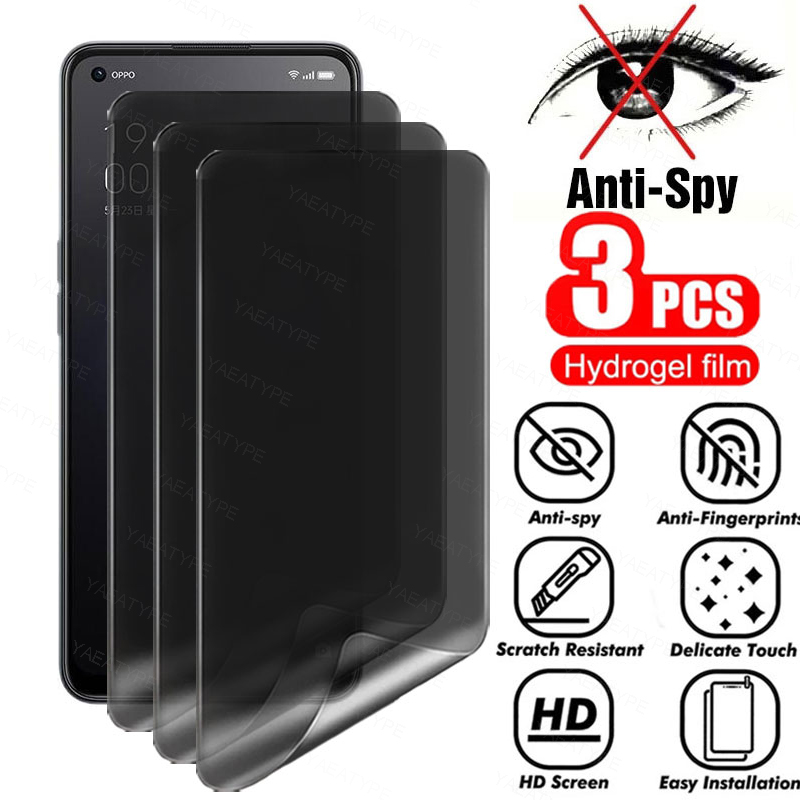 Realme C67 - 3 Stuks Privacy Hydrogel Film Voor