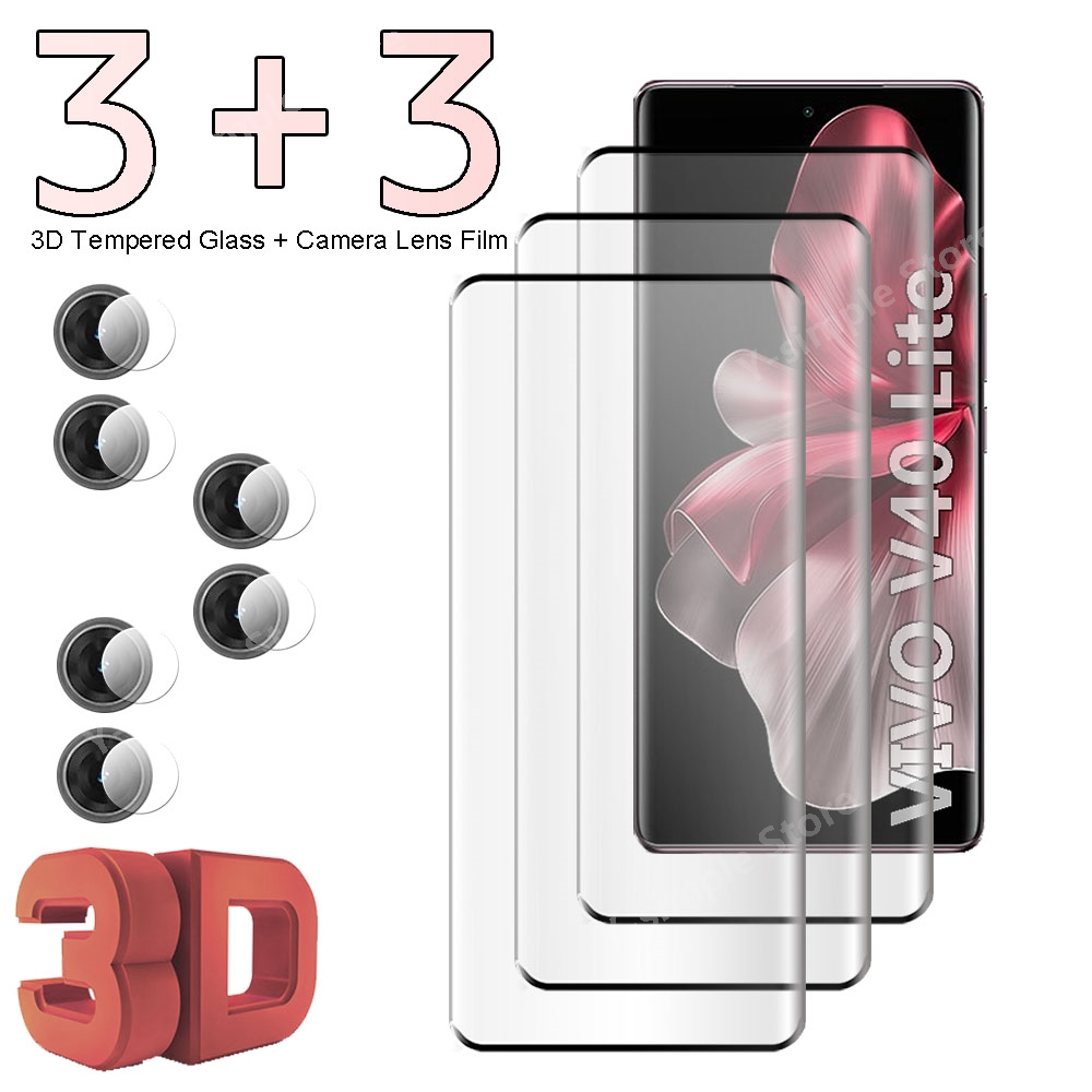 Vivo V40 - 3+3 Gebogen Gehard Glas voor Vivo