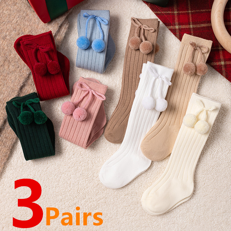 Baby Sock Oximeter - 3 Paren/partij Baby Bal Kniekousen Zacht
