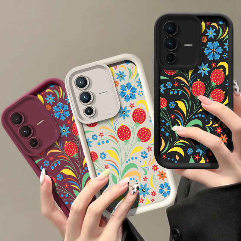 Vivo V40 - Bloemen Telefoonhoesje Voor Vivo V70 FE
